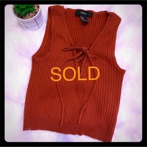 ♥️Knit Lace-Up Crop Top♥️